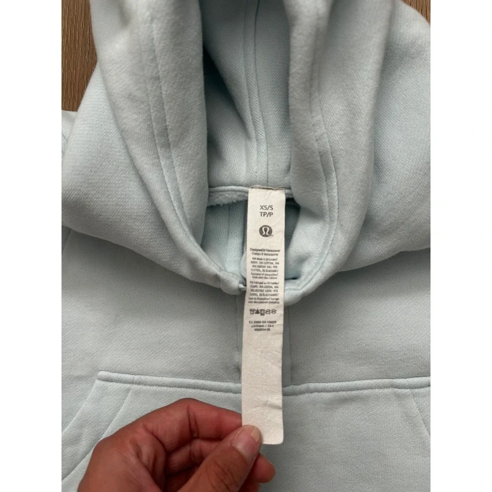 Lululemon Scuba Oversized Half Zip Hoodie Sheer Blue XS/S preppy athletic - Picture 4 of 7